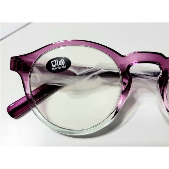 EyeKepper Sheer Purple 1.25 Round Frame Anti Blue Light Reading Glasses 113244 - Picture 2 of 3